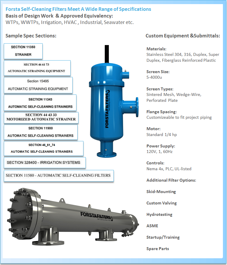 Why Choose Forsta SelfCleaning Filters?