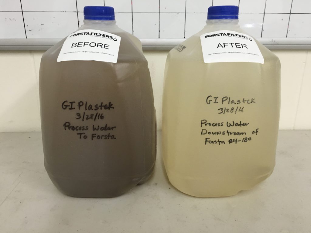 Before & After 100 micron Self-Cleaning Filtration 